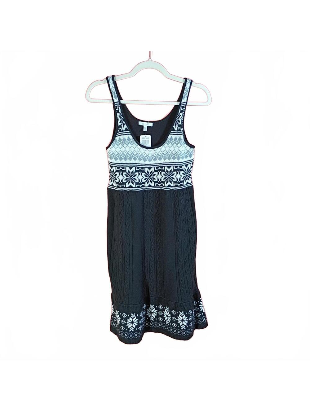 dELiA*s Black and White Knit Sleeveless Dress Size M